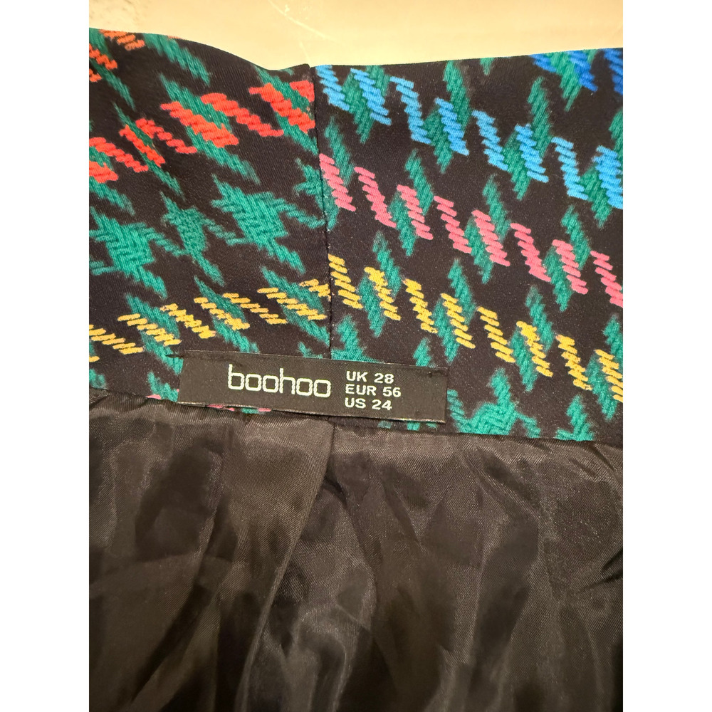 Boohoo Multicolor Houndstooth Blazer - Picture 3 of 8